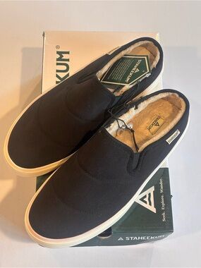 STAHEEKUM Women’s Black Fleece-Lined Slip-On Mules Size 8 NIB